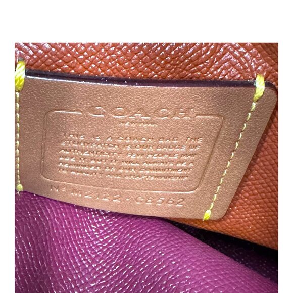 Coach Signature Willow Canvas Mini Tote Bag Purse Pocketbook Leather Handles - Picture 5 of 12